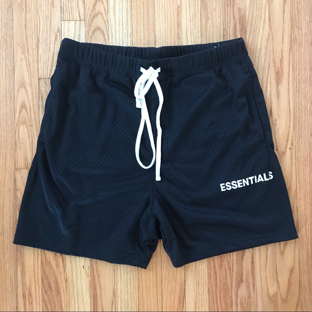 FOG Essentials Black Mesh Shorts